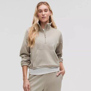 Brushed Softstreme Half Zip in Riverstone